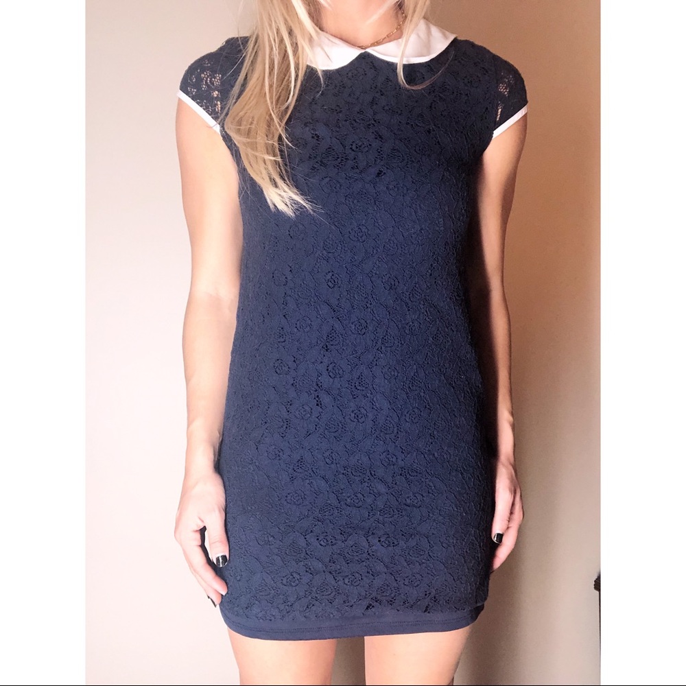 White Collar Dress